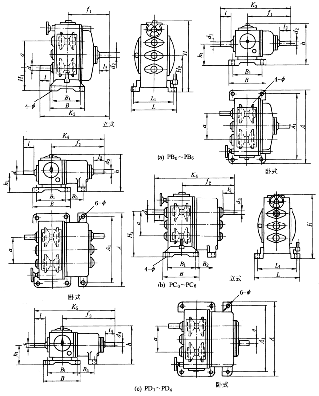 PX?zhn)o(j)׃ͼbߴ磨JB/T6952-1993